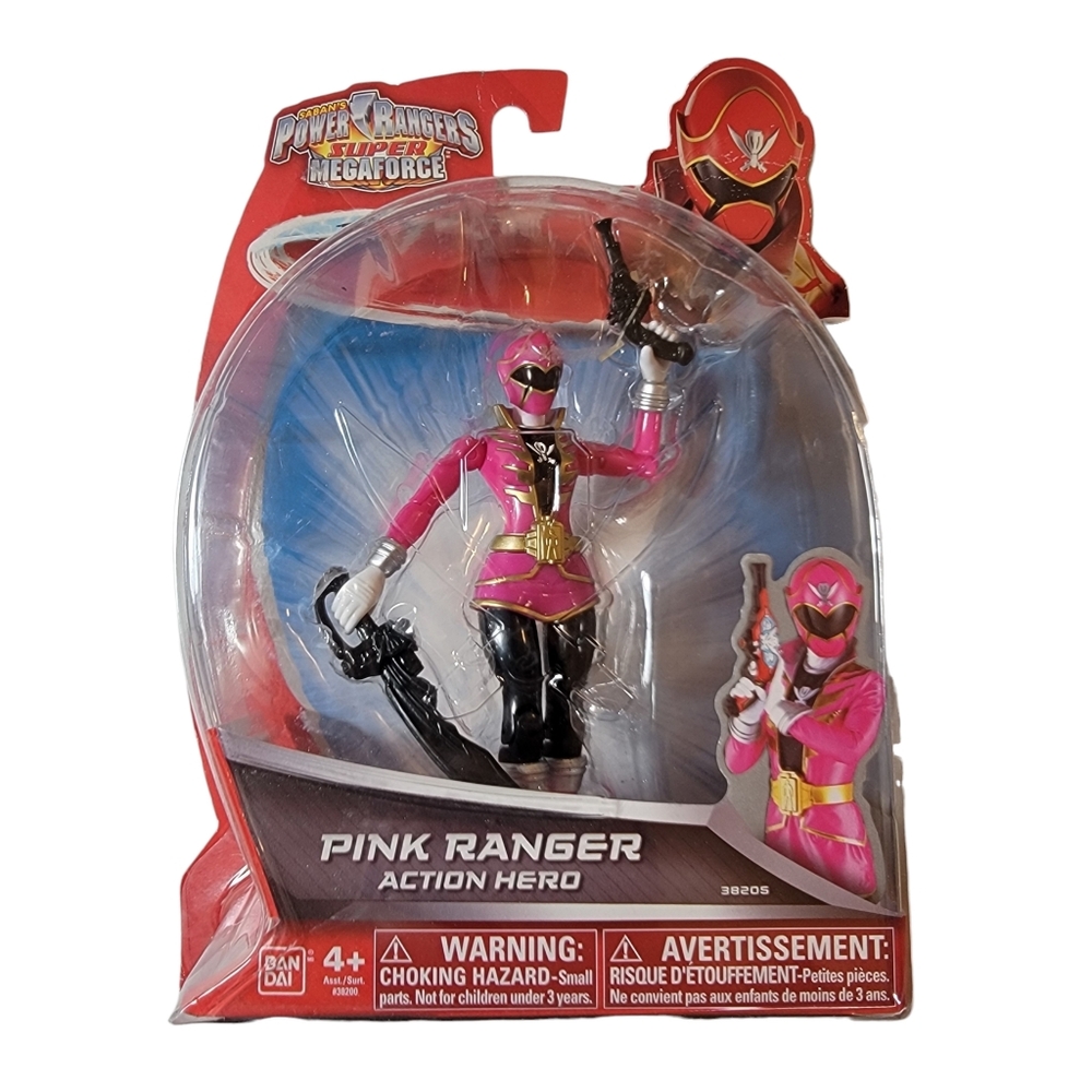 2014 POWER RANGERS Pink Ranger Super MegaForce Action Figure #38205 Bandai